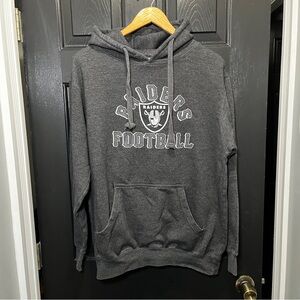 Majestic Mens Dark Gray Raiders Football Pullover Hoodie - Size Large